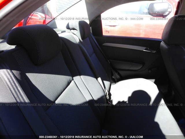 KL1TD56E79B350770 - 2009 CHEVROLET AVEO LS/LT Қызыл фото 8