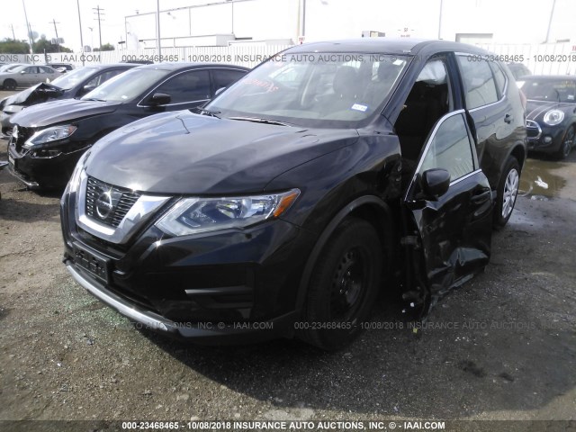 KNMAT2MT5HP614752 - 2017 NISSAN ROGUE S/SV BLACK photo 2