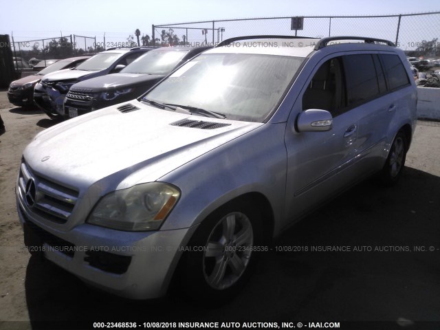 4JGBF71EX7A133651 - 2007 MERCEDES-BENZ GL 450 4MATIC SILVER photo 2