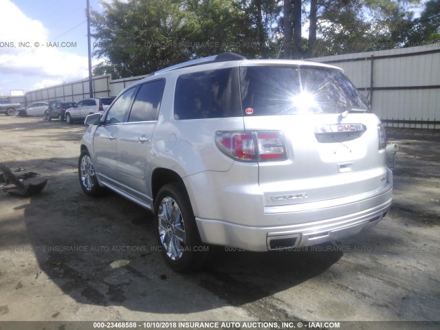 1GKKVTKD7DJ214080 - 2013 GMC ACADIA DENALI SILVER photo 3