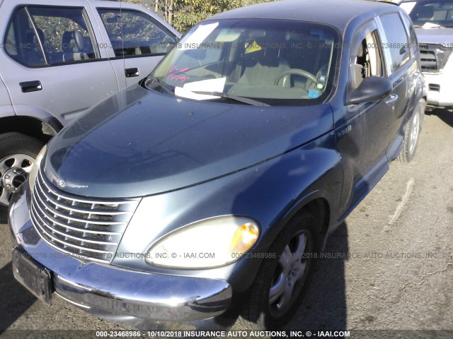 3C4FY48B52T255281 - 2002 CHRYSLER PT CRUISER CLASSIC BLUE photo 2