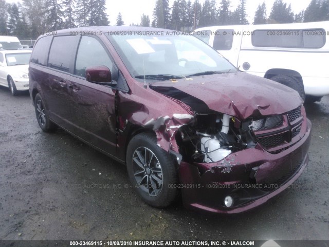 2C4RDGEG7JR205459 - 2018 DODGE GRAND CARAVAN GT RED photo 1