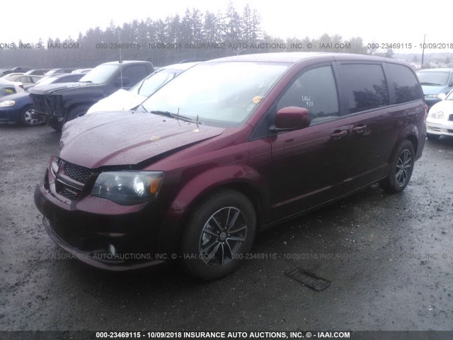 2C4RDGEG7JR205459 - 2018 DODGE GRAND CARAVAN GT RED photo 2