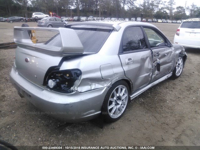 JF1GD70636L507021 - 2006 SUBARU IMPREZA WRX STI SILVER photo 4