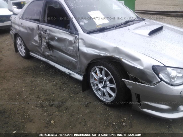 JF1GD70636L507021 - 2006 SUBARU IMPREZA WRX STI SILVER photo 6