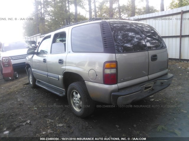 1GNEC13V72R155001 - 2002 CHEVROLET TAHOE C1500 GRAY photo 3