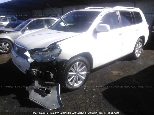 JTEEW44A082018220 - 2008 TOYOTA HIGHLANDER HYBRID LIMITED WHITE photo 6