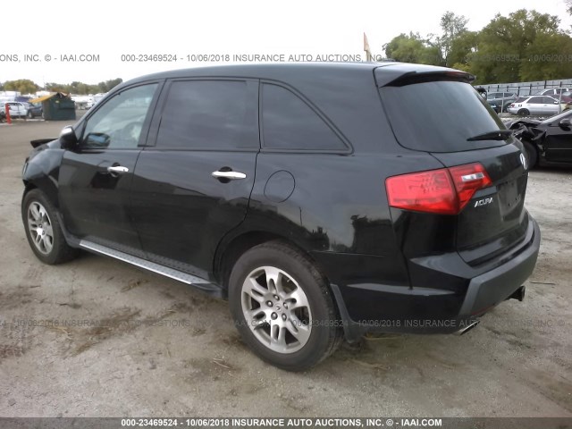 2HNYD28317H523495 - 2007 ACURA MDX TECHNOLOGY BLACK photo 3