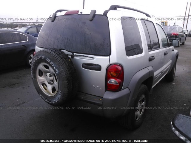 1J4GL48K13W608088 - 2003 JEEP LIBERTY SPORT/FREEDOM ვერცხლისფერი ფოტო 4