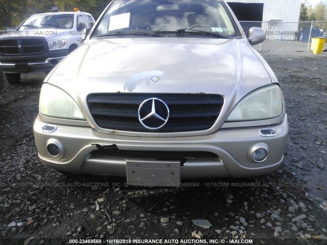 4JGAB72E81A243787 - 2001 MERCEDES-BENZ ML 430 GOLD photo 6