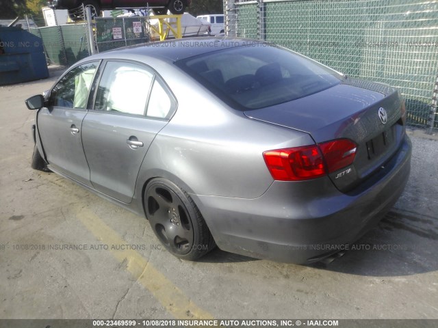 3VW1K7AJ7DM259826 - 2013 VOLKSWAGEN JETTA S GRAY photo 3