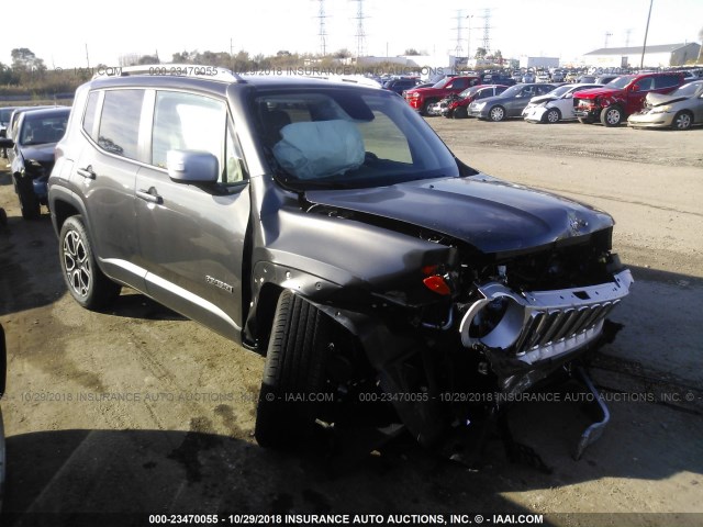 ZACCJADB5JPH37024 - 2018 JEEP RENEGADE LIMITED GRAY photo 1