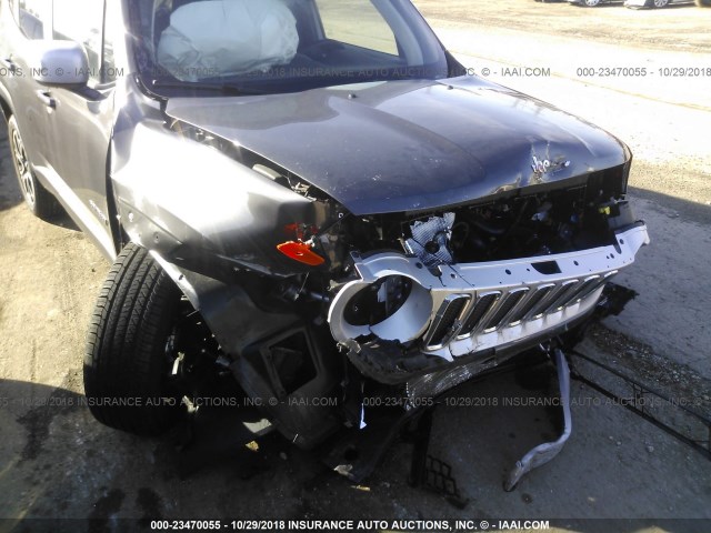 ZACCJADB5JPH37024 - 2018 JEEP RENEGADE LIMITED GRAY photo 6