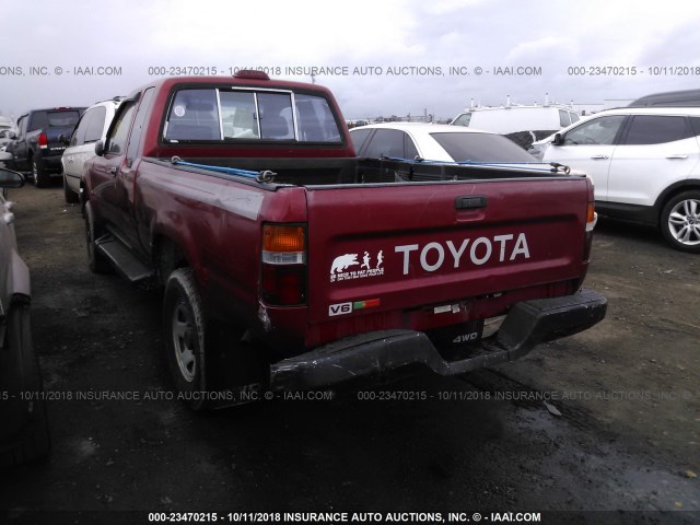 4TAVN13D7RZ271864 - 1994 TOYOTA PICKUP 1/2 TON EXTRA LONG WHEELBASE DX RED photo 3