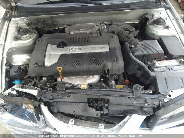 KMHDN56DX5U145388 - 2005 HYUNDAI ELANTRA GLS/GT SILVER photo 10