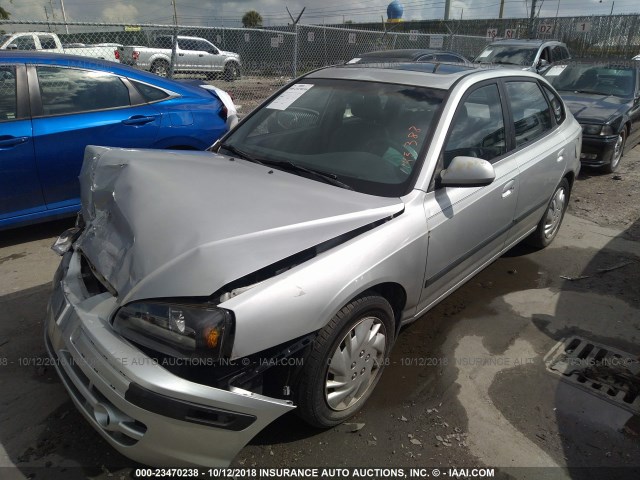 KMHDN56DX5U145388 - 2005 HYUNDAI ELANTRA GLS/GT SILVER photo 2