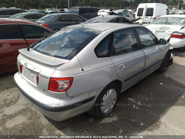 KMHDN56DX5U145388 - 2005 HYUNDAI ELANTRA GLS/GT SILVER photo 4