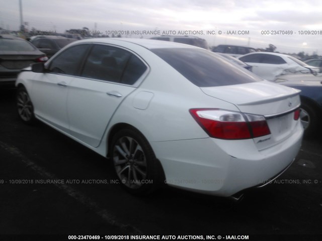 1HGCR2F59EA271854 - 2014 HONDA ACCORD SPORT WHITE photo 3