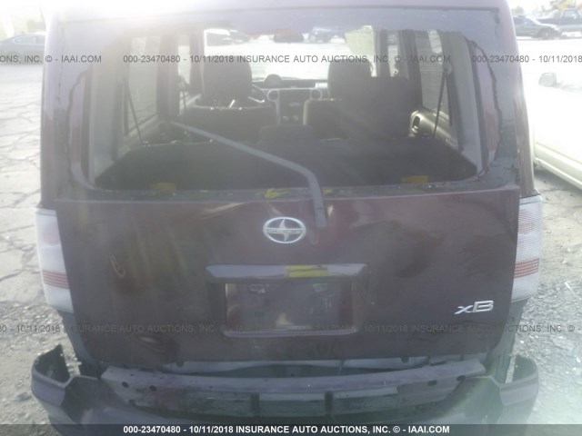 JTLKT324650191694 - 2005 TOYOTA SCION XB Granate foto 6