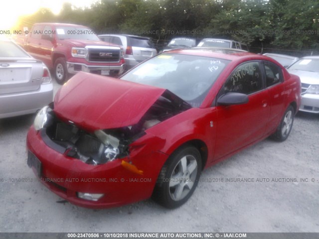 1G8AW15F16Z180626 - 2006 SATURN ION LEVEL 3 RED photo 2