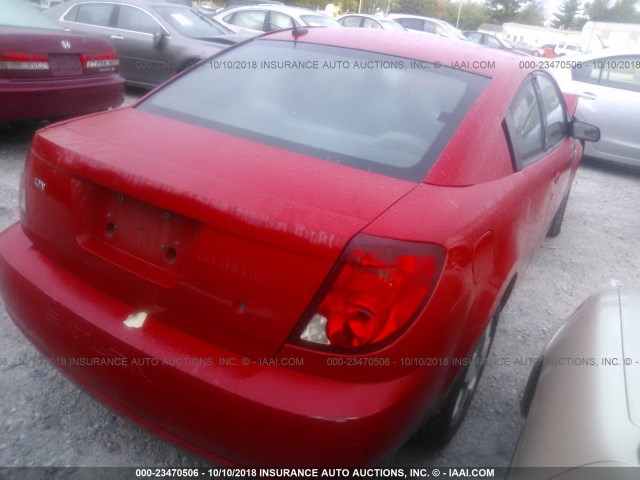 1G8AW15F16Z180626 - 2006 SATURN ION LEVEL 3 RED photo 4
