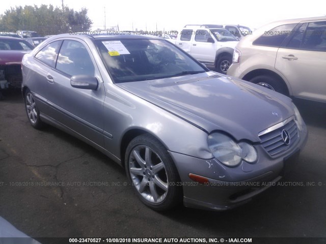 WDBRN40J73A423275 - 2003 MERCEDES-BENZ C 230K SPORT COUPE SILVER photo 1