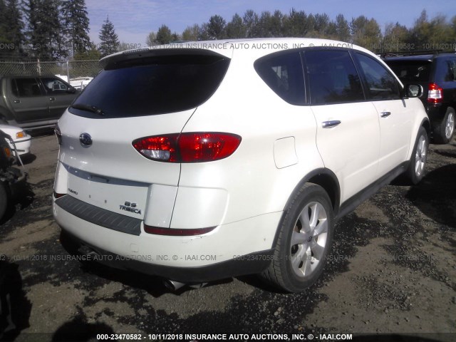 4S4WX85C464400292 - 2006 SUBARU B9 TRIBECA 3.0 H6/3.0 H6 LIMITED WHITE photo 4