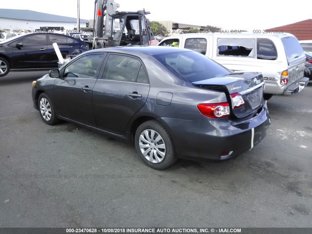 2T1BU4EE3DC992333 - 2013 TOYOTA COROLLA S/LE GRAY photo 3