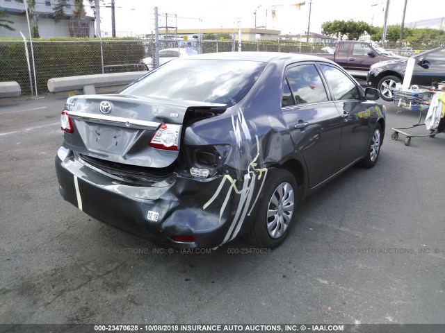 2T1BU4EE3DC992333 - 2013 TOYOTA COROLLA S/LE GRAY photo 4