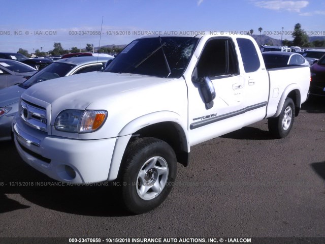 5TBRT34154S453304 - 2004 TOYOTA TUNDRA ACCESS CAB SR5 WHITE photo 2