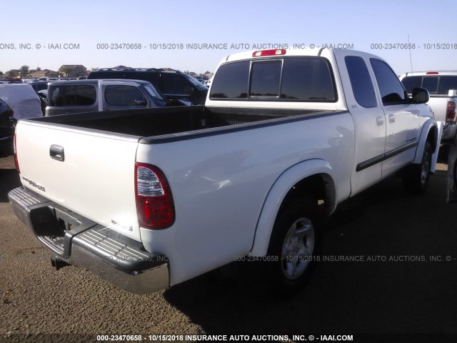 5TBRT34154S453304 - 2004 TOYOTA TUNDRA ACCESS CAB SR5 WHITE photo 4