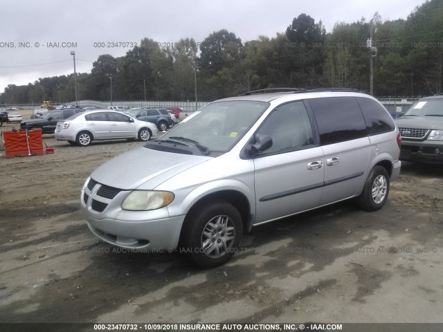 1D4GP45393B250062 - 2003 DODGE CARAVAN SPORT SILVER photo 2