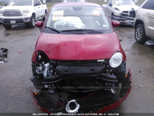 3C3CFFAR8FT620509 - 2015 FIAT 500 POP RED photo 6