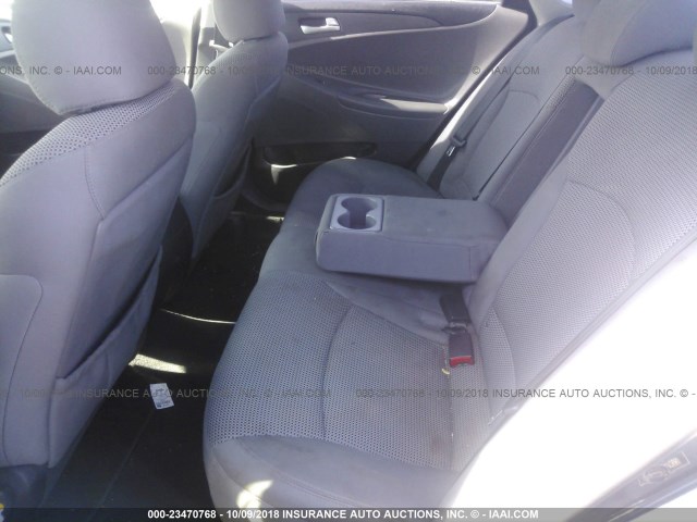 5NPEB4AC7CH312680 - 2012 HYUNDAI SONATA GLS BLACK photo 8