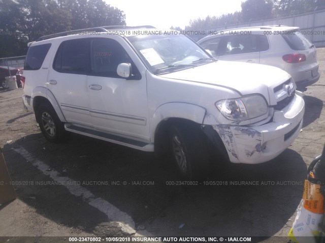 5TDZT38AX5S252369 - 2005 TOYOTA SEQUOIA LIMITED WHITE photo 1