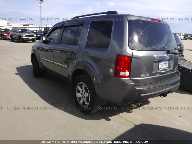 5FNYF3H96BB025012 - 2011 HONDA PILOT TOURING GRAY photo 3