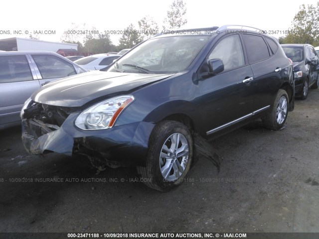 JN8AS5MT4DW517857 - 2013 NISSAN ROGUE S/SV 蓝色 照片 2