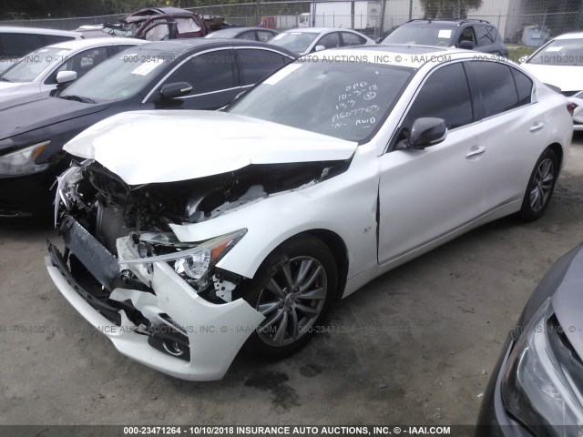 JN1BV7AP5EM681158 - 2014 INFINITI Q50 PREMIUM/SPORT WHITE photo 2