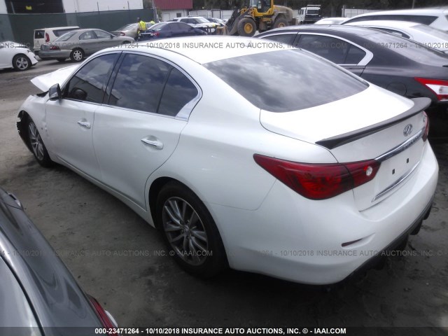 JN1BV7AP5EM681158 - 2014 INFINITI Q50 PREMIUM/SPORT WHITE photo 3