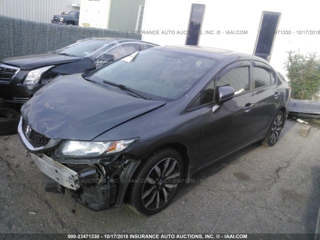 2HGFB2F9XEH503383 - 2014 HONDA CIVIC EXL 灰色 照片 2