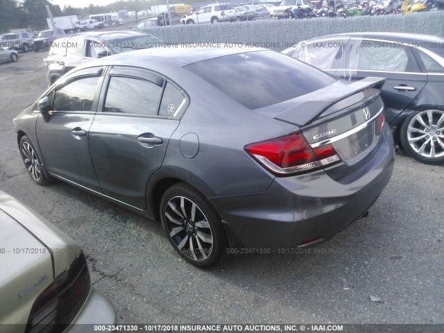 2HGFB2F9XEH503383 - 2014 HONDA CIVIC EXL GRAY photo 3