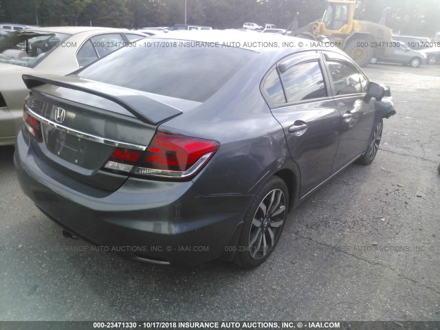 2HGFB2F9XEH503383 - 2014 HONDA CIVIC EXL 灰色 照片 4