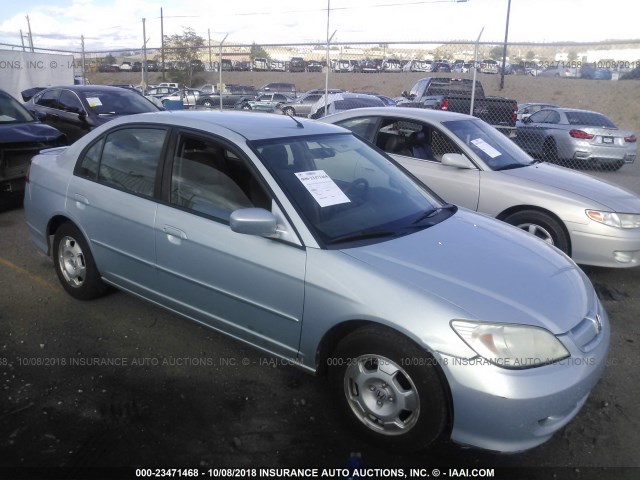 JHMES96614S007404 - 2004 HONDA CIVIC HYBRID BLUE photo 1