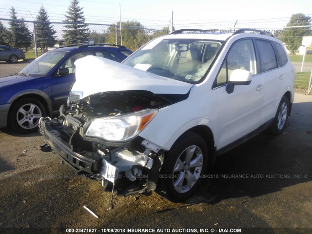 JF2SJAHC7GH417395 - 2016 SUBARU FORESTER 2.5I LIMITED WHITE photo 2