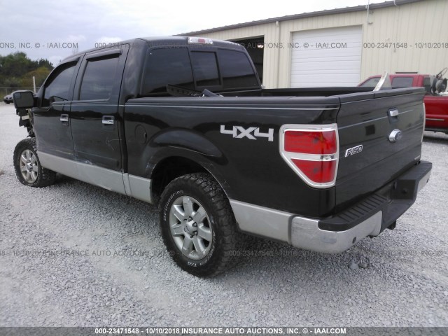 1FTFW1EF6DKF90890 - 2013 FORD F150 SUPERCREW BLACK photo 3