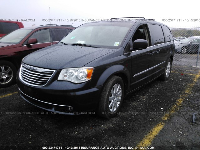 2C4RC1BG2DR697035 - 2013 CHRYSLER TOWN & COUNTRY TOURING Dark Blue photo 2