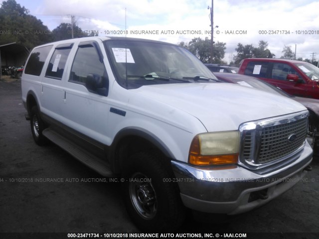 1FMNU43S0YEB39683 - 2000 FORD EXCURSION LIMITED WHITE photo 1