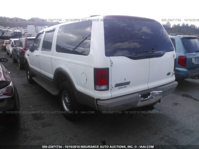 1FMNU43S0YEB39683 - 2000 FORD EXCURSION LIMITED WHITE photo 3