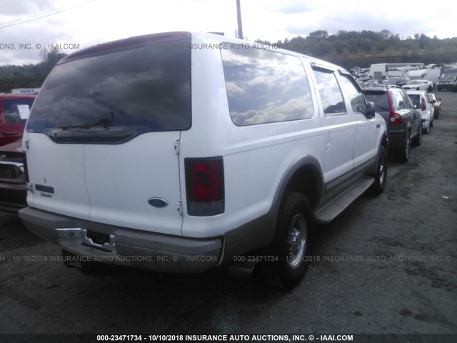 1FMNU43S0YEB39683 - 2000 FORD EXCURSION LIMITED WHITE photo 4