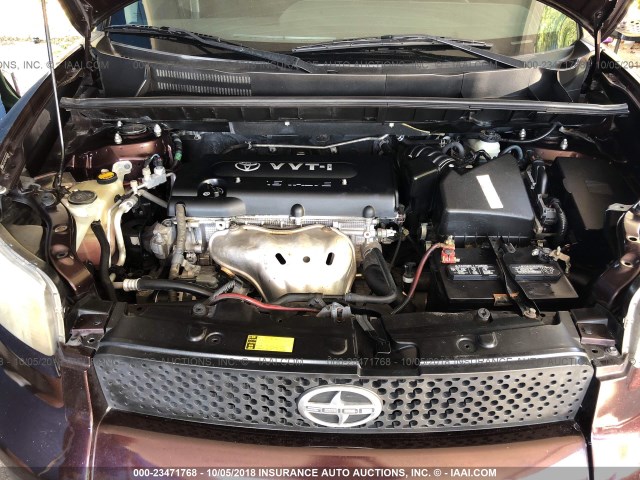 JTLKE50E091083038 - 2009 TOYOTA SCION XB Бордовый фото 10